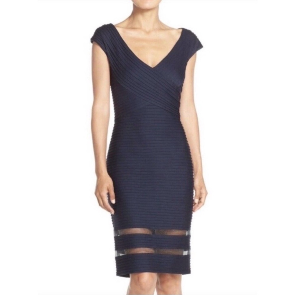 Tadashi Shoji Women's Navy Mini Dress Small Blue Cocktail Party‎ Formal Elegant